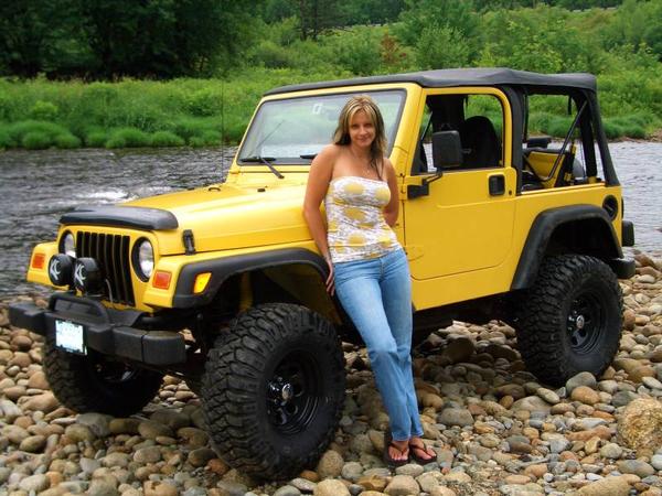 Jeep girly by the river