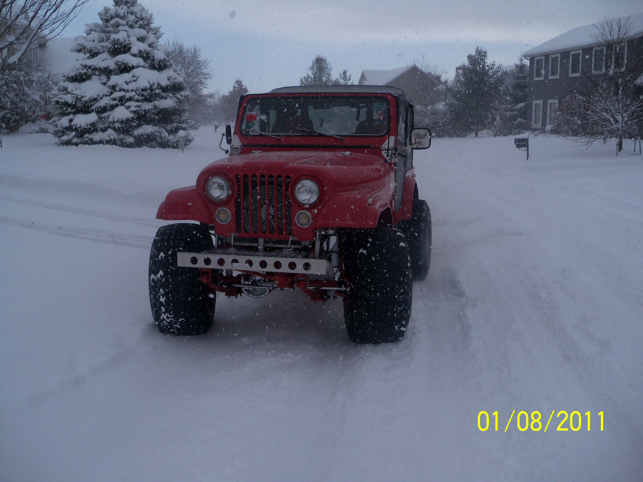 playing in the snow